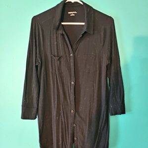 Merona Large Black Button up 3/4 sleeves
